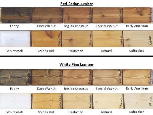 Stain colors for handrail lumber