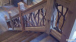 wood stair railing