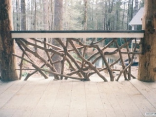 Bridge Log Handrail