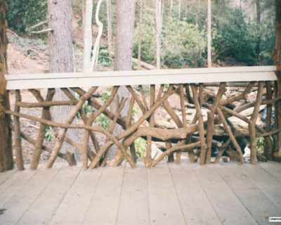 Cashiers, NC Bridge Log Railing