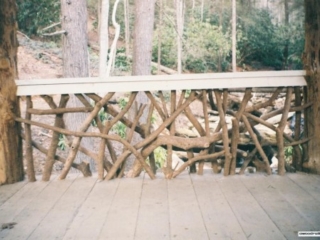 Cashiers, NC Bridge Log Railing
