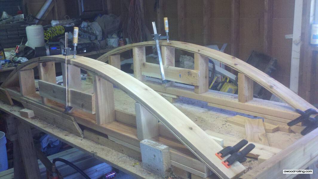 Curved Railing Construction Started