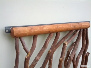 Log Railing With Metal Attachment Points