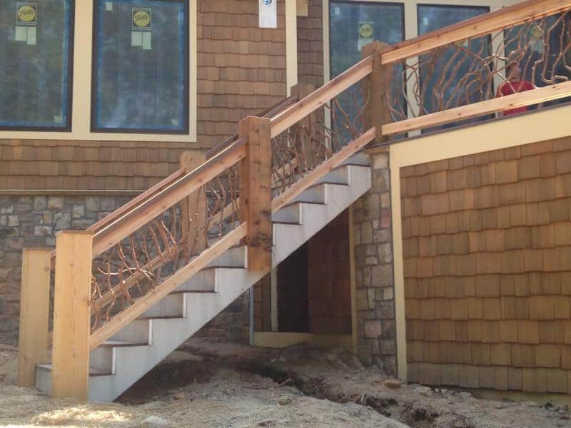 Rustic Stair Railing for Deck