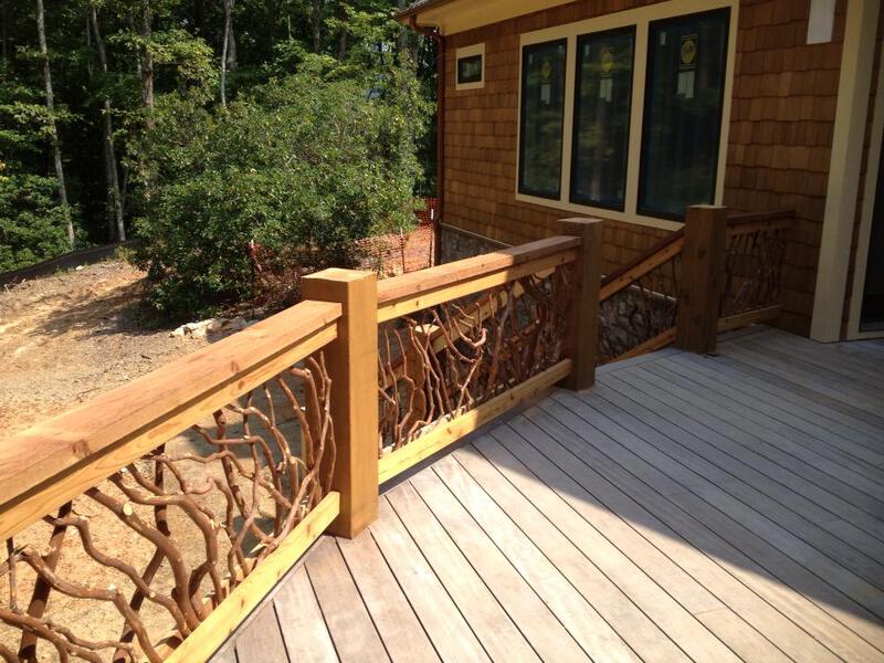 Cedar Log Railings