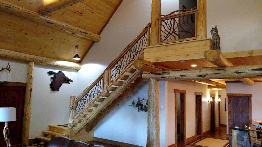 Interior Wood Railing for Stairs