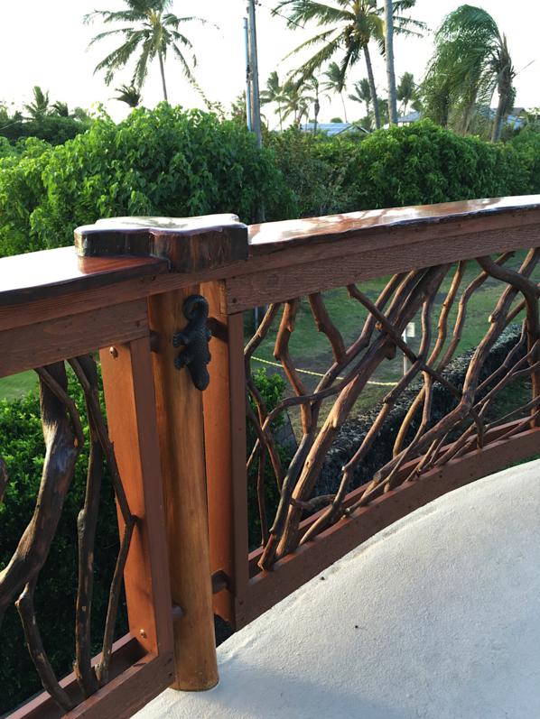 Custom Ohia posts and Lychee top rail