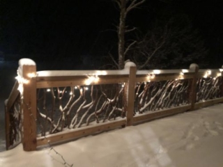 Colorado Snow Day Deck Railing