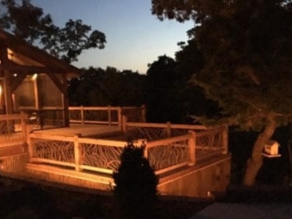Handrails On Deck At Dark