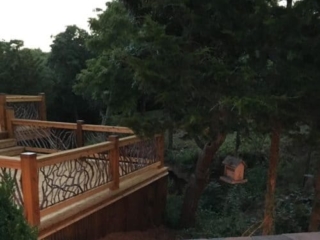 Natural Railing Blends With Trees