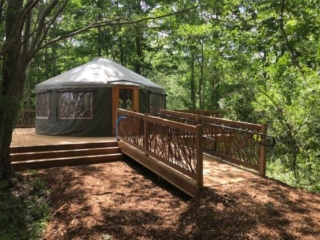 South Salem, NY Beautiful Yurt With Mountain Laurel Handrails