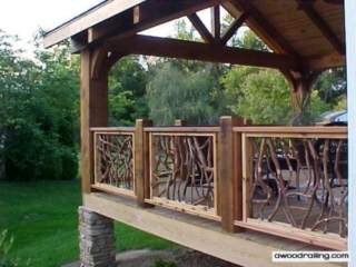 Timber Frame Wood Handrail