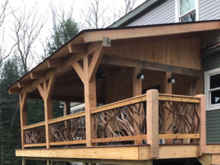 South Londonderry, VT Timber Porch Handrails