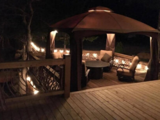 Umbrella Canopy At Night