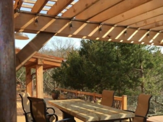 Wood Pergola On Deck