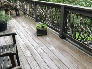 Back Deck Wooded Balcony View