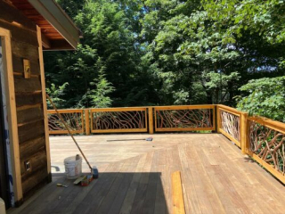 Deck With New Railings