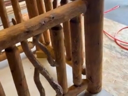 Large order of handrails and log posts ready for delivery in Franklinton, NC, highlighting our efficient shipping process for bulk orders.