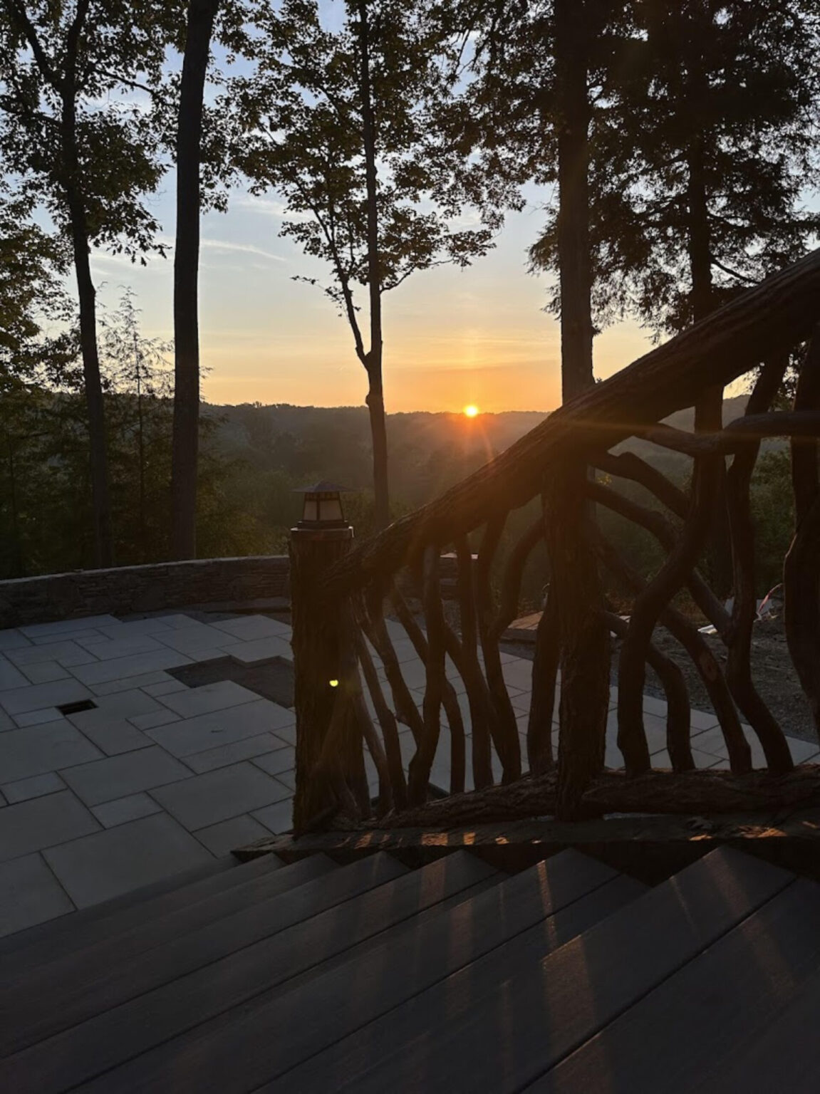Log Railings and a Perfect Sunset