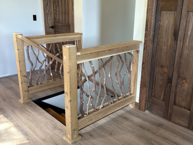 St Canadian Lakes MI Wooden Staircase