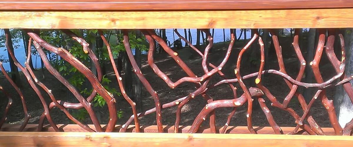 Mountain laurel stained sticks