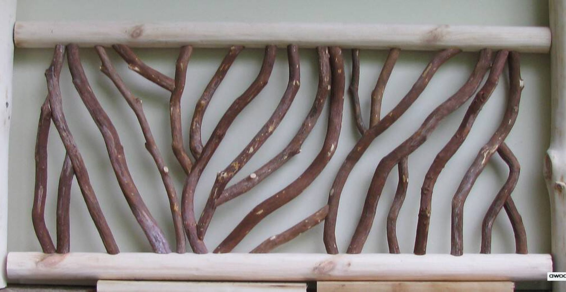 White Pine Log Railing