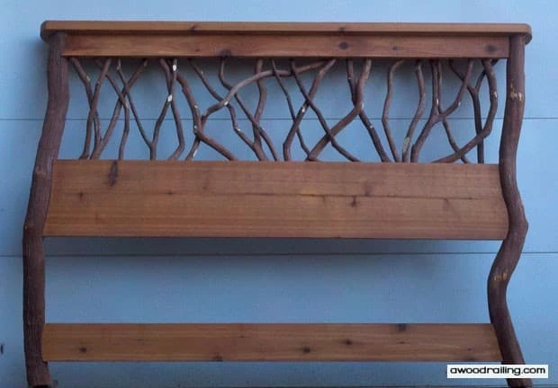 Rustic Branch Headboard
