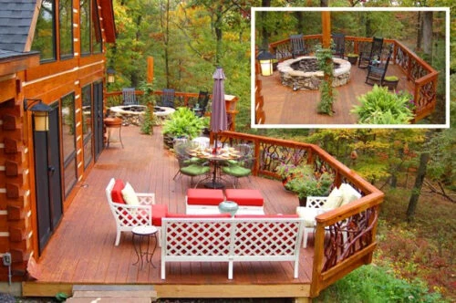 Railing For Log Home