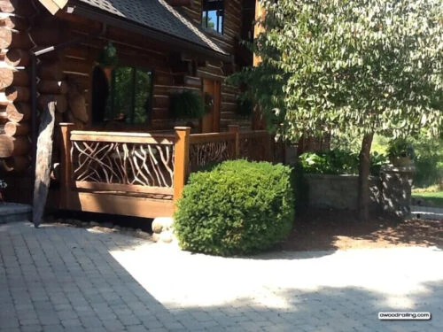 Log Home Porch Railing