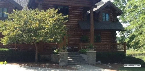 Log Home Wood Railing