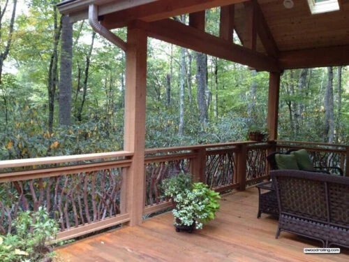 Linville, NC Branch Railing Deck Gazebo