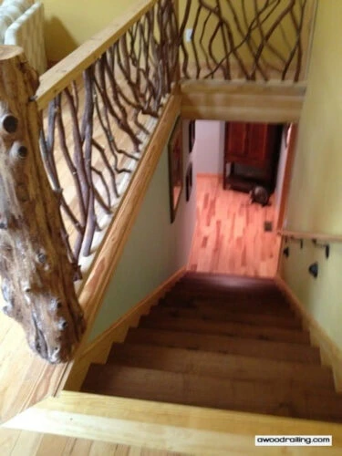 Rustic Railing For Landing
