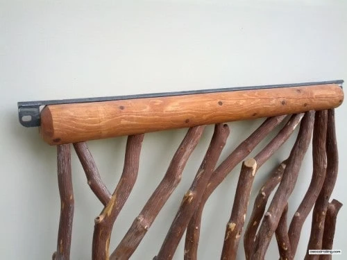 Log Railing With Metal Attachment Points
