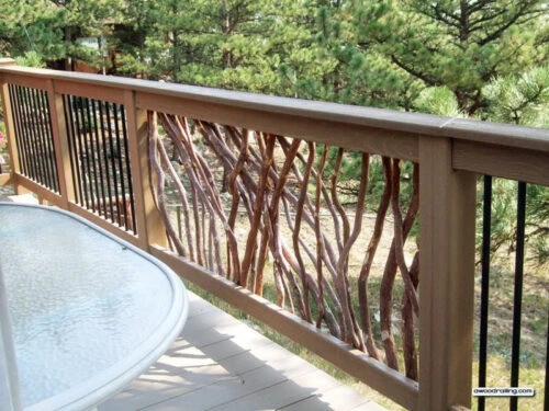 Mountain Laurel Handrail And Metal Baluster Railing