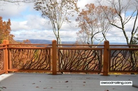 Framed Branch Railing Idea