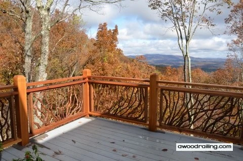 Deck Handrails With Branch Balusters