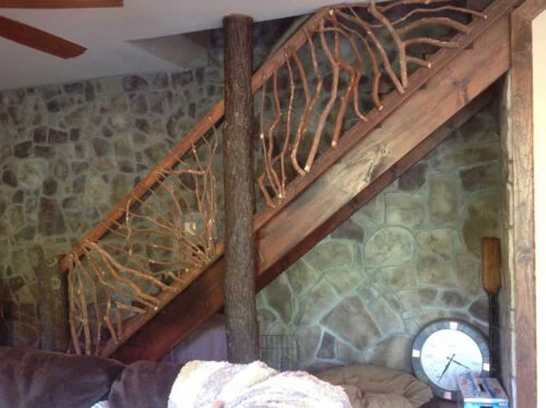 Morgantown, WV Rustic Stair Railing