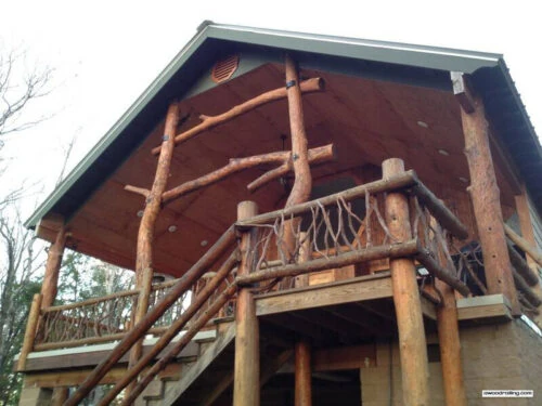 Log Posts And Log Handrail