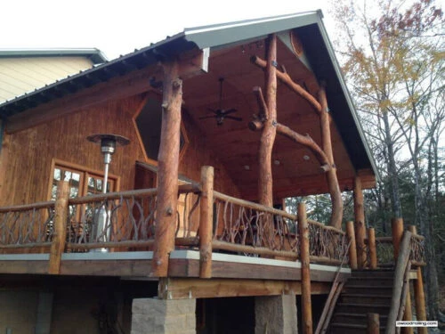 Arkansas Log Home And Branch Railing