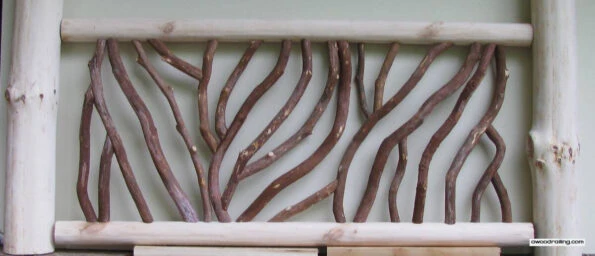 White Pine Log Railing