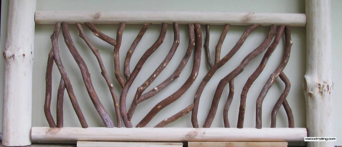 White Pine Log Railing