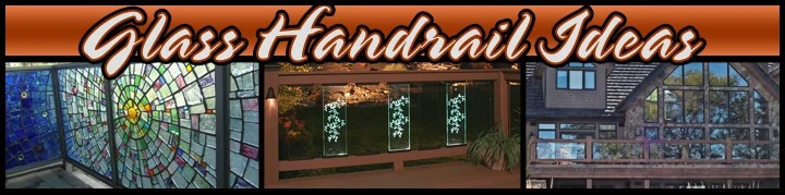A collection of glass handrail ideas showcasing modern designs, including frameless and semi-frameless options, exemplifying elegant railing ideas for outdoor spaces.