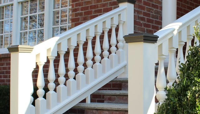 A Grecian urn style turned baluster featuring a classical Greek pot-inspired design with a typical turned neck, enhancing the beauty of stair railings.