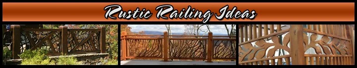 A comprehensive collection of rustic railing ideas showcasing various styles, including wood, metal, and mixed materials, exemplifying creative outdoor railing solutions.