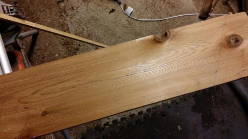 Curve Marked On The Piece