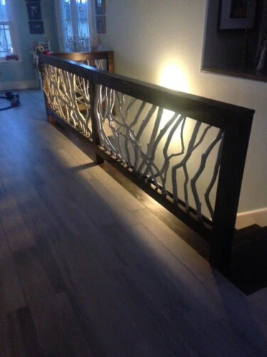 Dark Wood Painted Branch Railing2