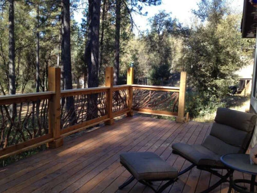 Rustic Branch Handrail California