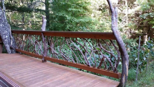Rustic Branch Newel Posts
