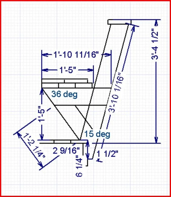 CAD drawing of mountain laurel handrails on a deck patio with a built-in hot tub