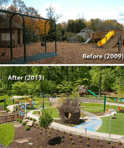 Childrens Inn Playground Before And After